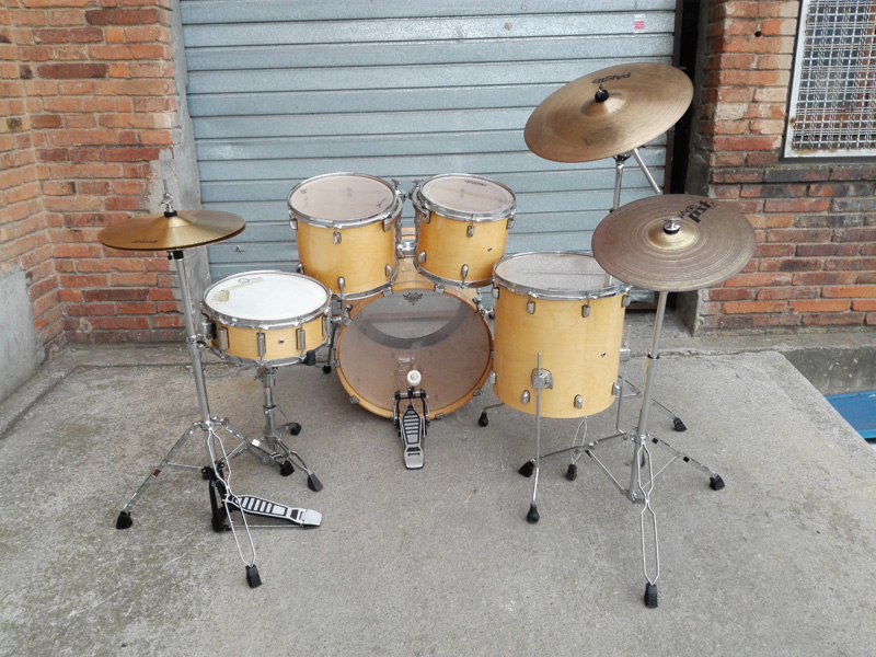 bateria basix instrumento musica percusion madera inox 1u